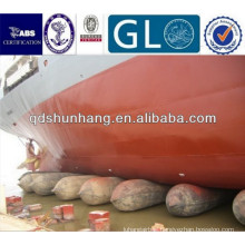 Durable lifting heavy objects rubber airbag used for ship launching